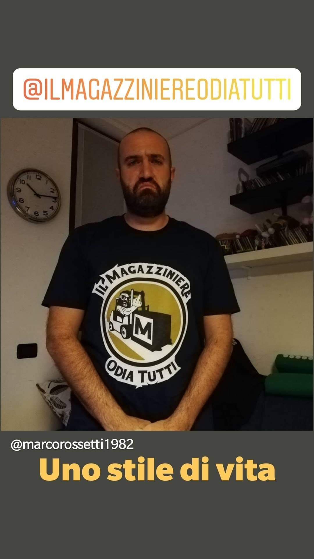 T-shirt unisex IL MAGAZZINIERE ODIA TUTTI