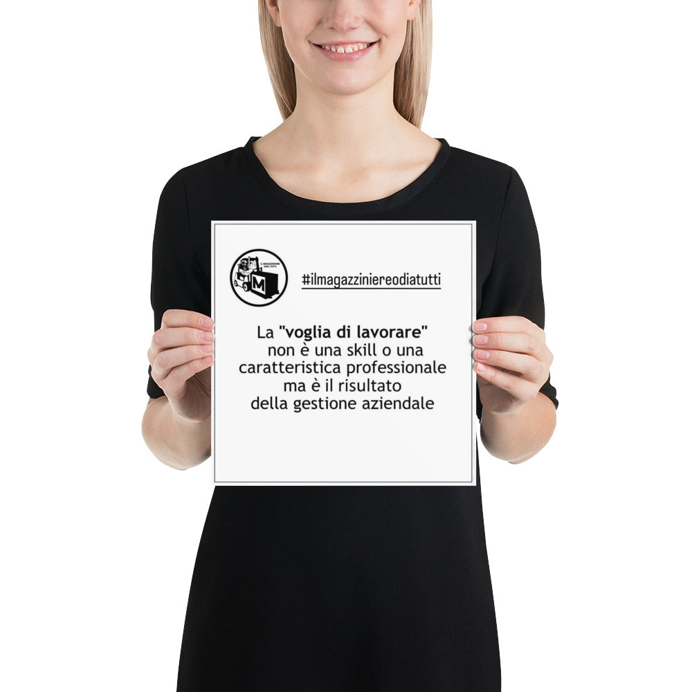 Poster Voglia di Lavorare
