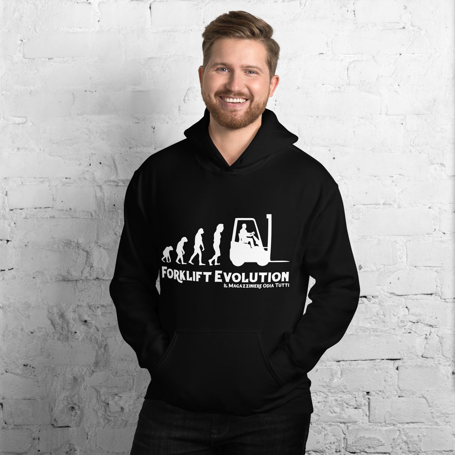 Felpa unisex con cappuccio FORKLIFT EVOLUTION