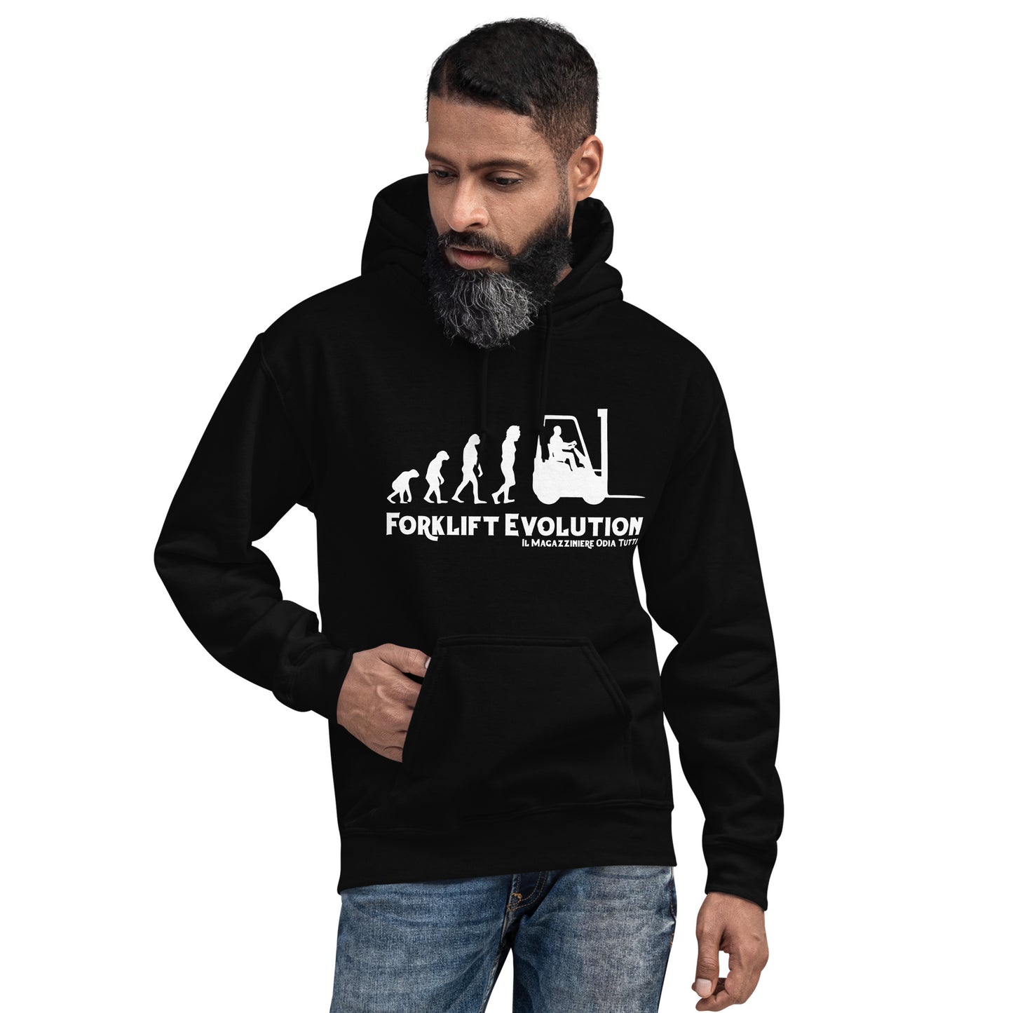 Felpa unisex con cappuccio FORKLIFT EVOLUTION