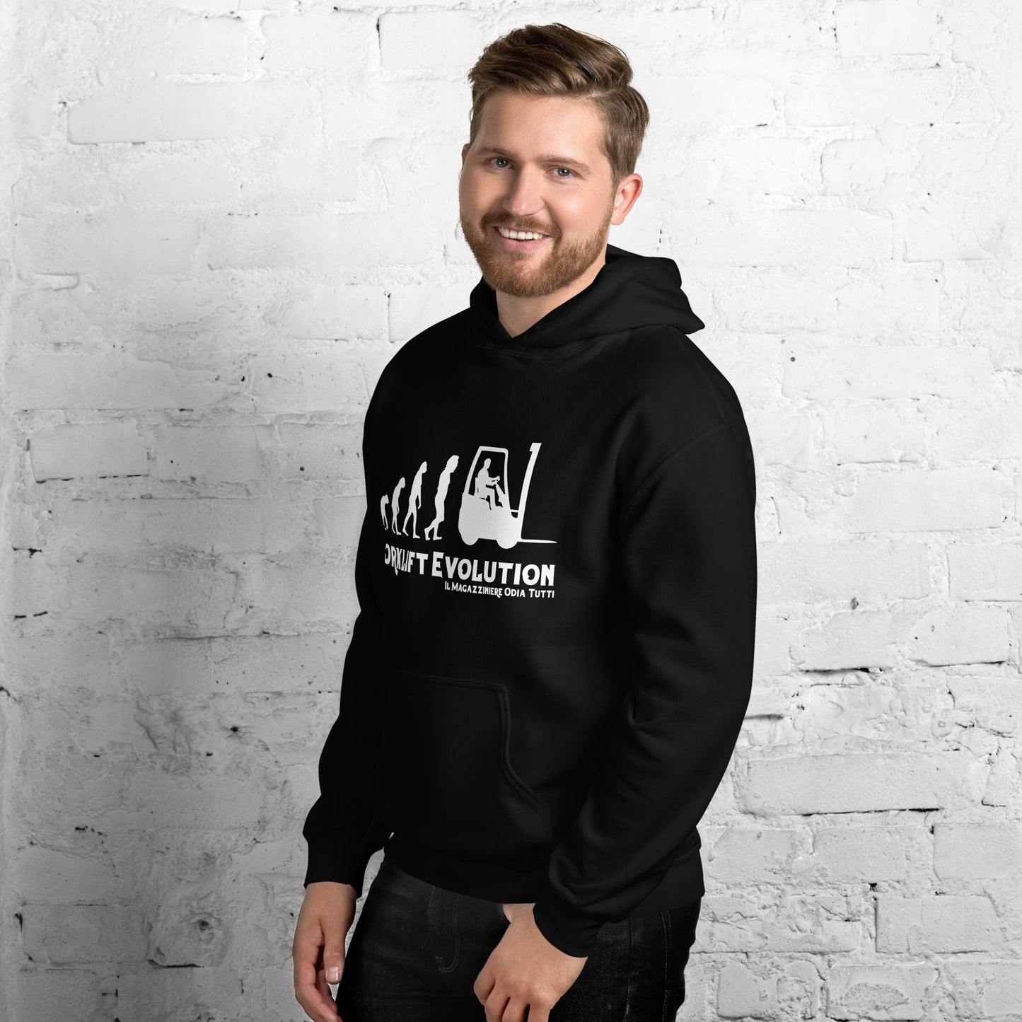 Felpa unisex con cappuccio FORKLIFT EVOLUTION