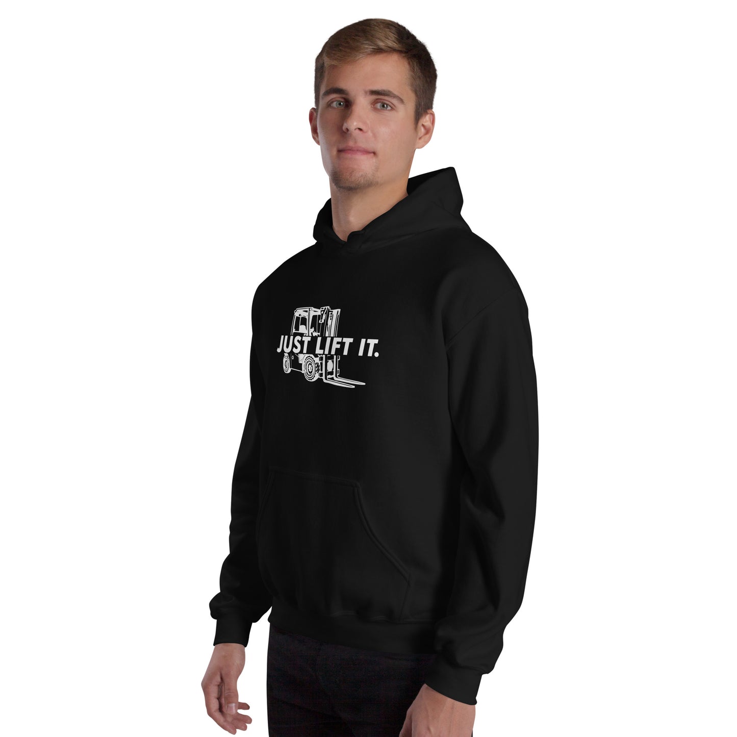 Felpa unisex con cappuccio JUST LIFT IT