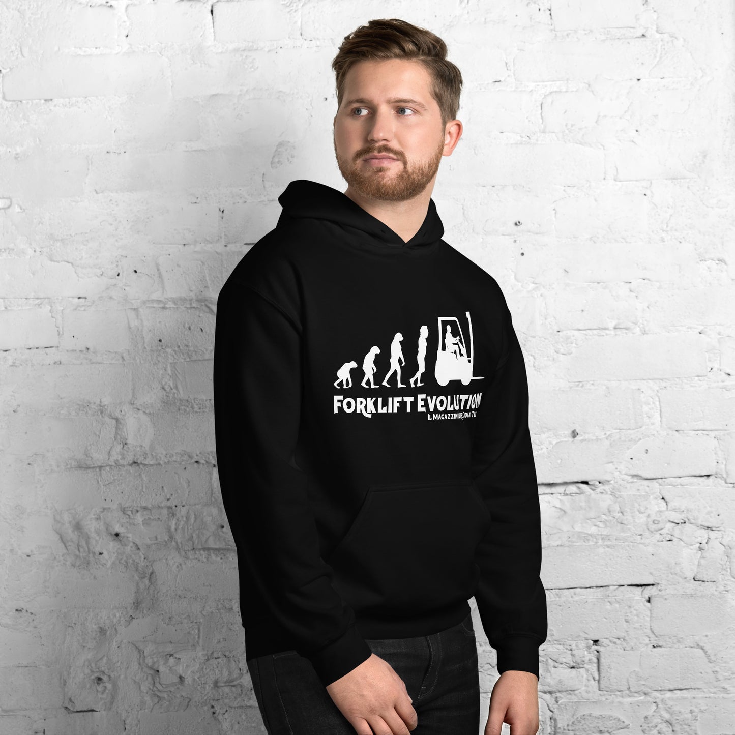 Felpa unisex con cappuccio FORKLIFT EVOLUTION