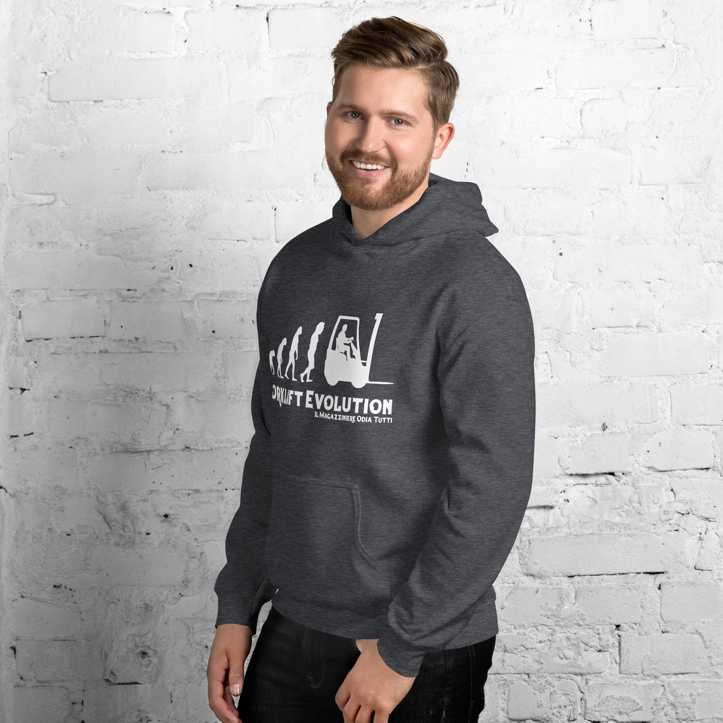Felpa unisex con cappuccio FORKLIFT EVOLUTION