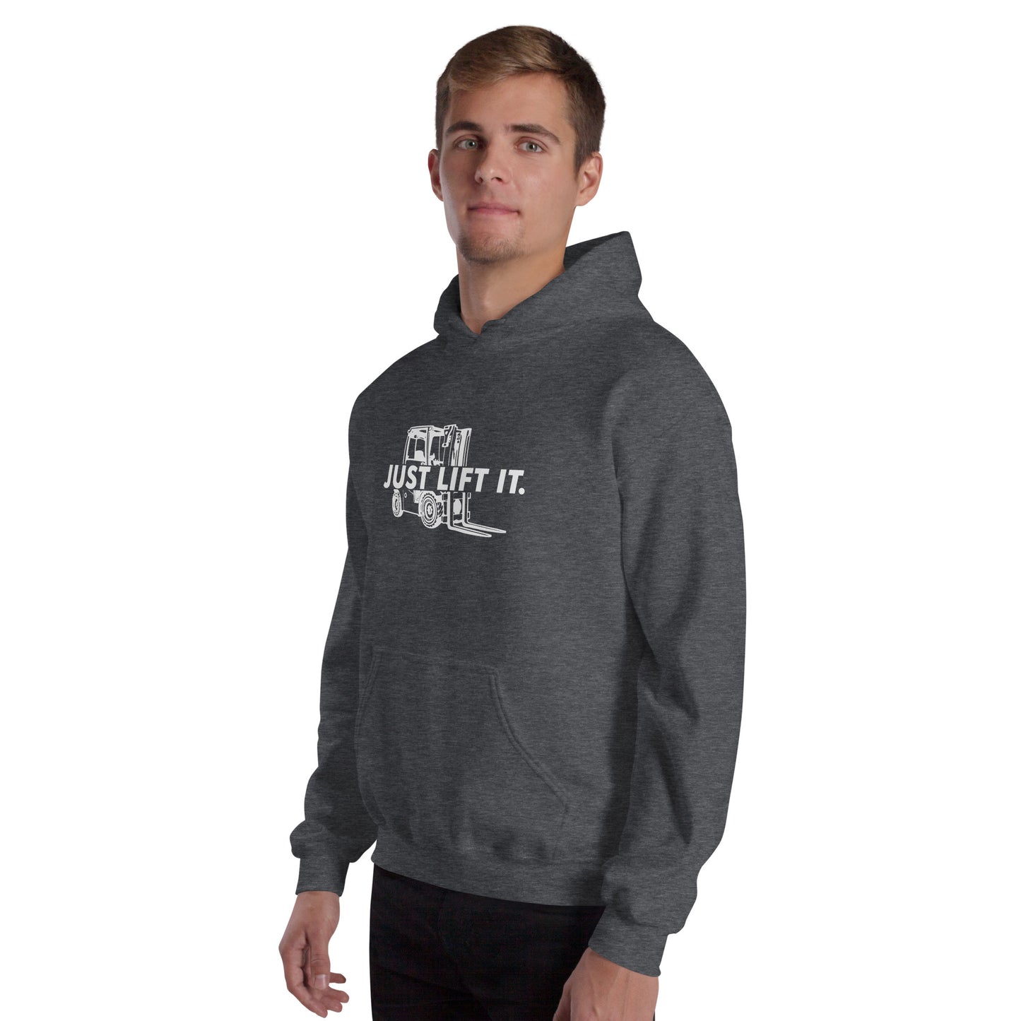 Felpa unisex con cappuccio JUST LIFT IT