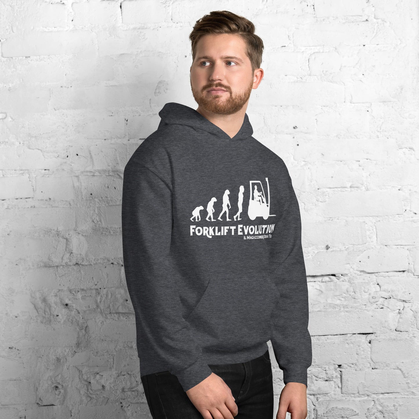 Felpa unisex con cappuccio FORKLIFT EVOLUTION