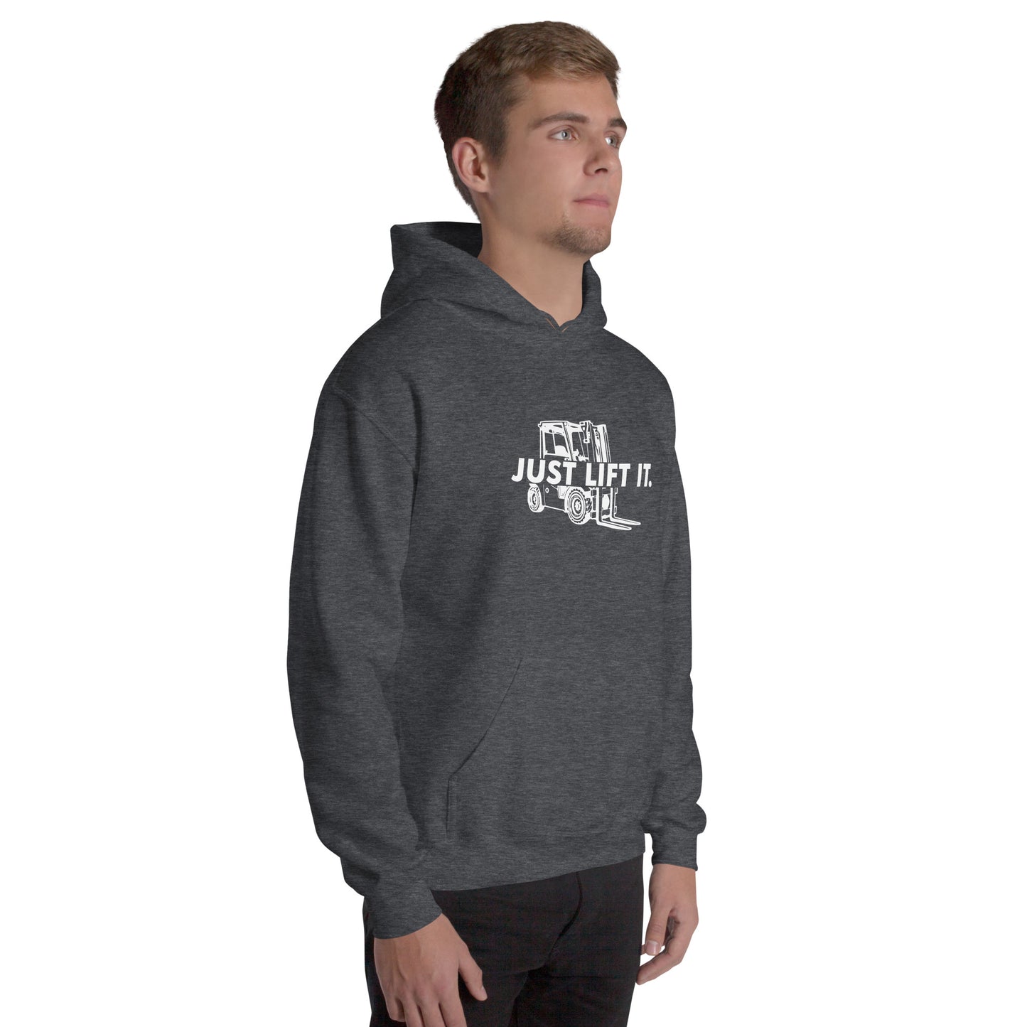 Felpa unisex con cappuccio JUST LIFT IT