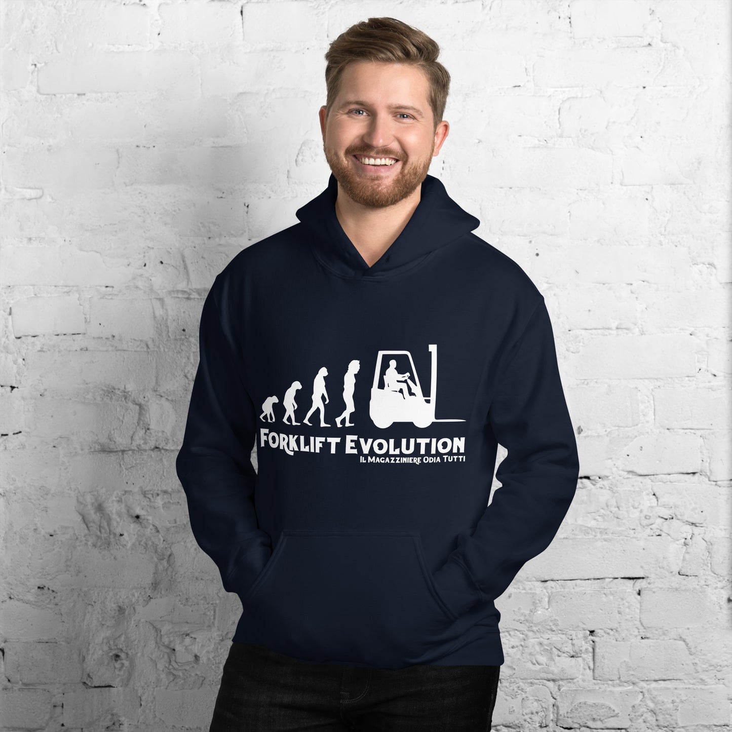 Felpa unisex con cappuccio FORKLIFT EVOLUTION