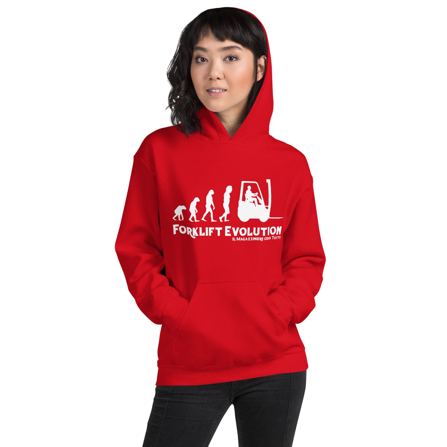 Felpa unisex con cappuccio FORKLIFT EVOLUTION