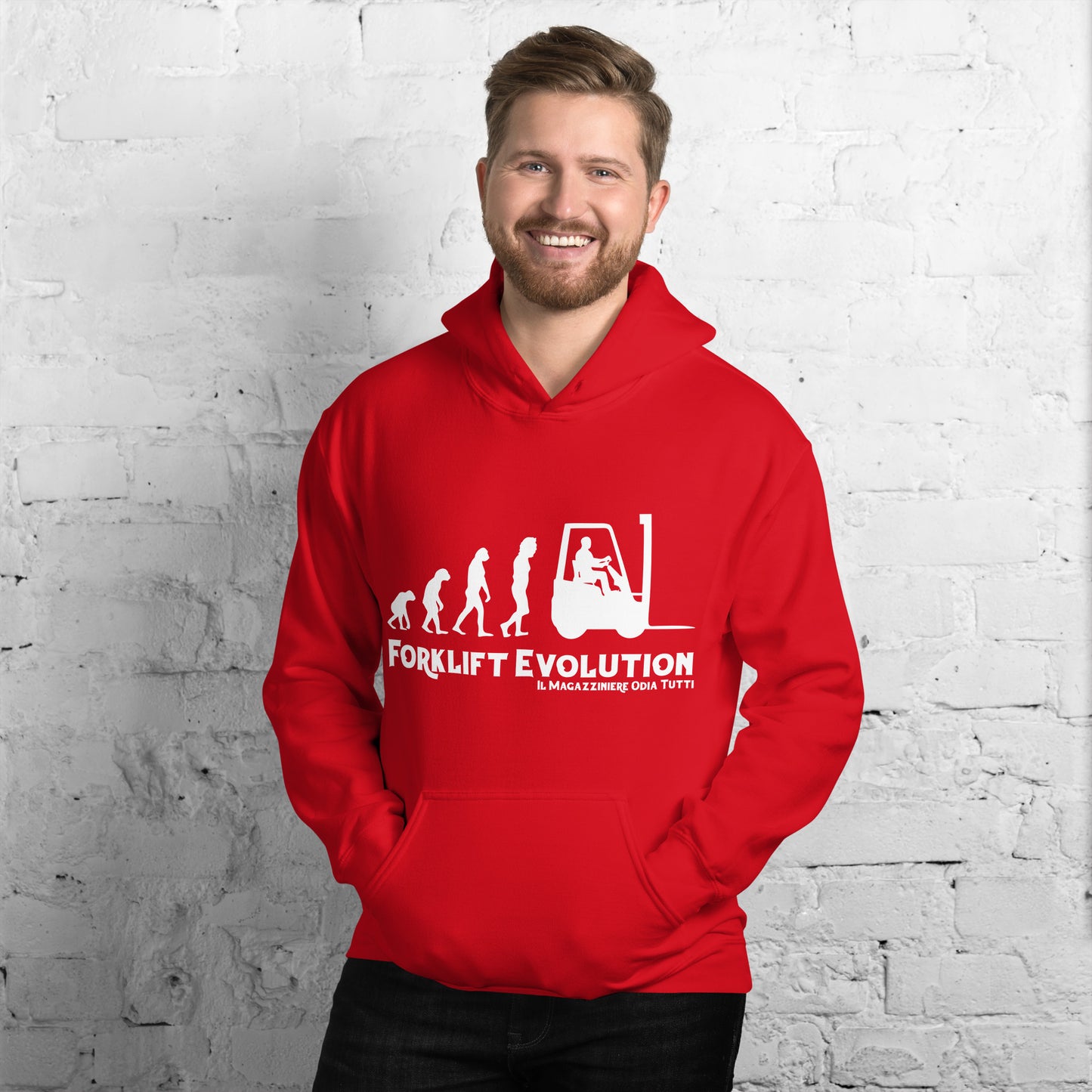 Felpa unisex con cappuccio FORKLIFT EVOLUTION