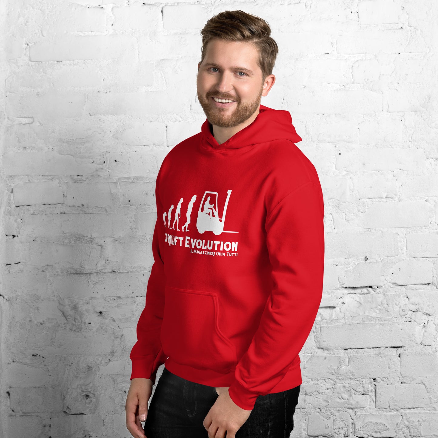 Felpa unisex con cappuccio FORKLIFT EVOLUTION