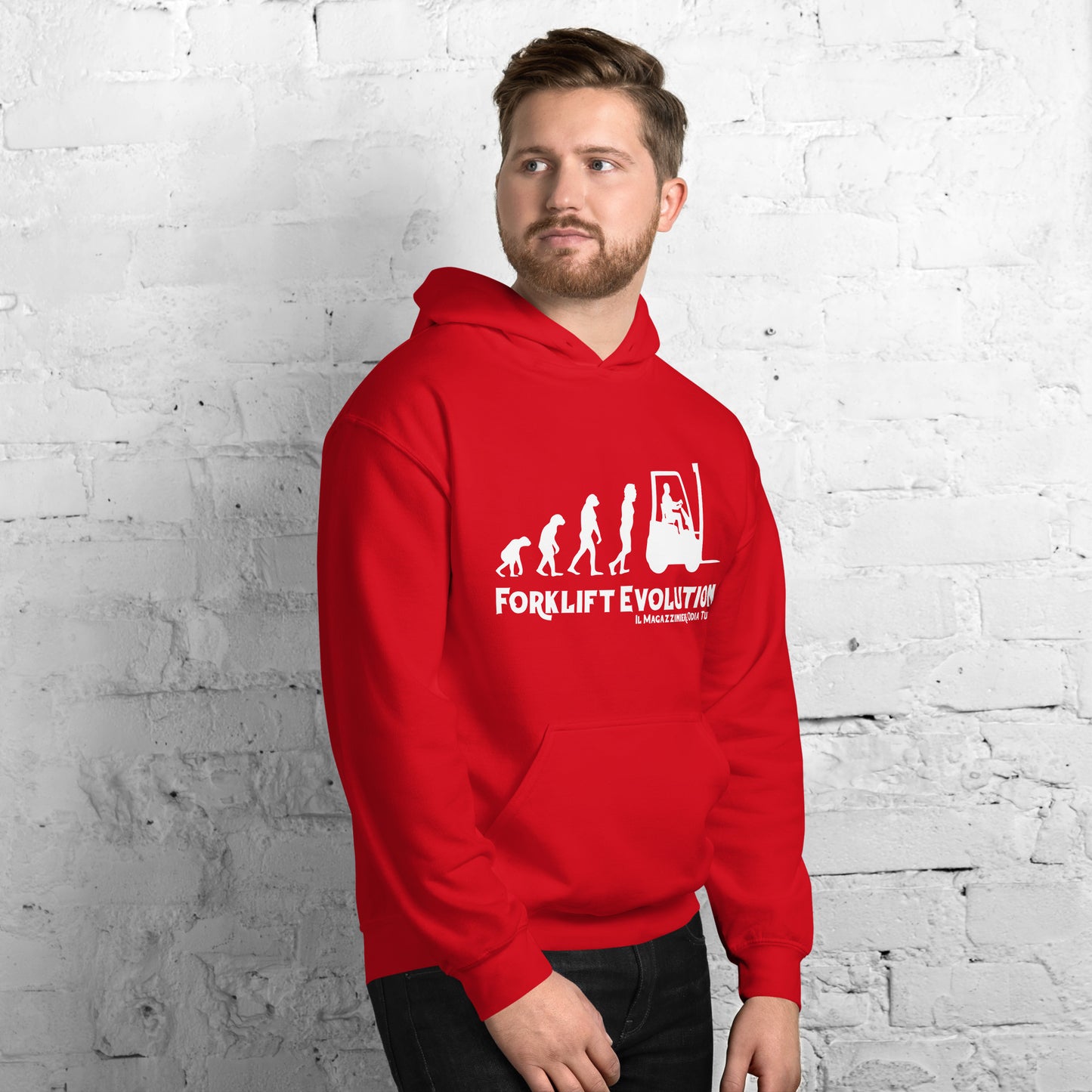Felpa unisex con cappuccio FORKLIFT EVOLUTION