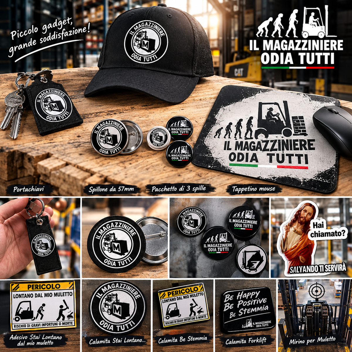 Portachiavi, adesivi e piccoli gadget
